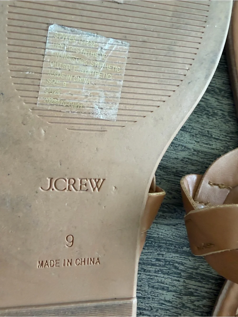 Leather J.‎ Crew Women’s Braided Leather Toe-Post Sandals in Tansize